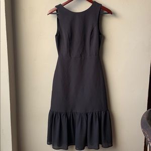 Lulu’s Black Bodycon Ruffle Hem Midi Dress XS